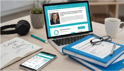 Étudiante utilisant la plateforme CEPI Coach